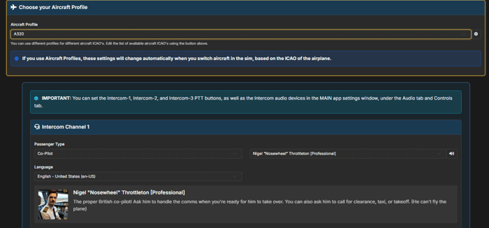 Aircraft Profiles: Settings That Follow Your Aircraft