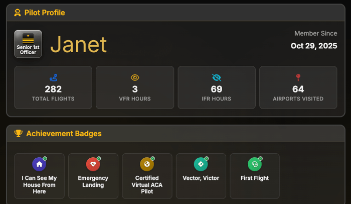 Public Profile Pages: Live Flights and Comms Sharing