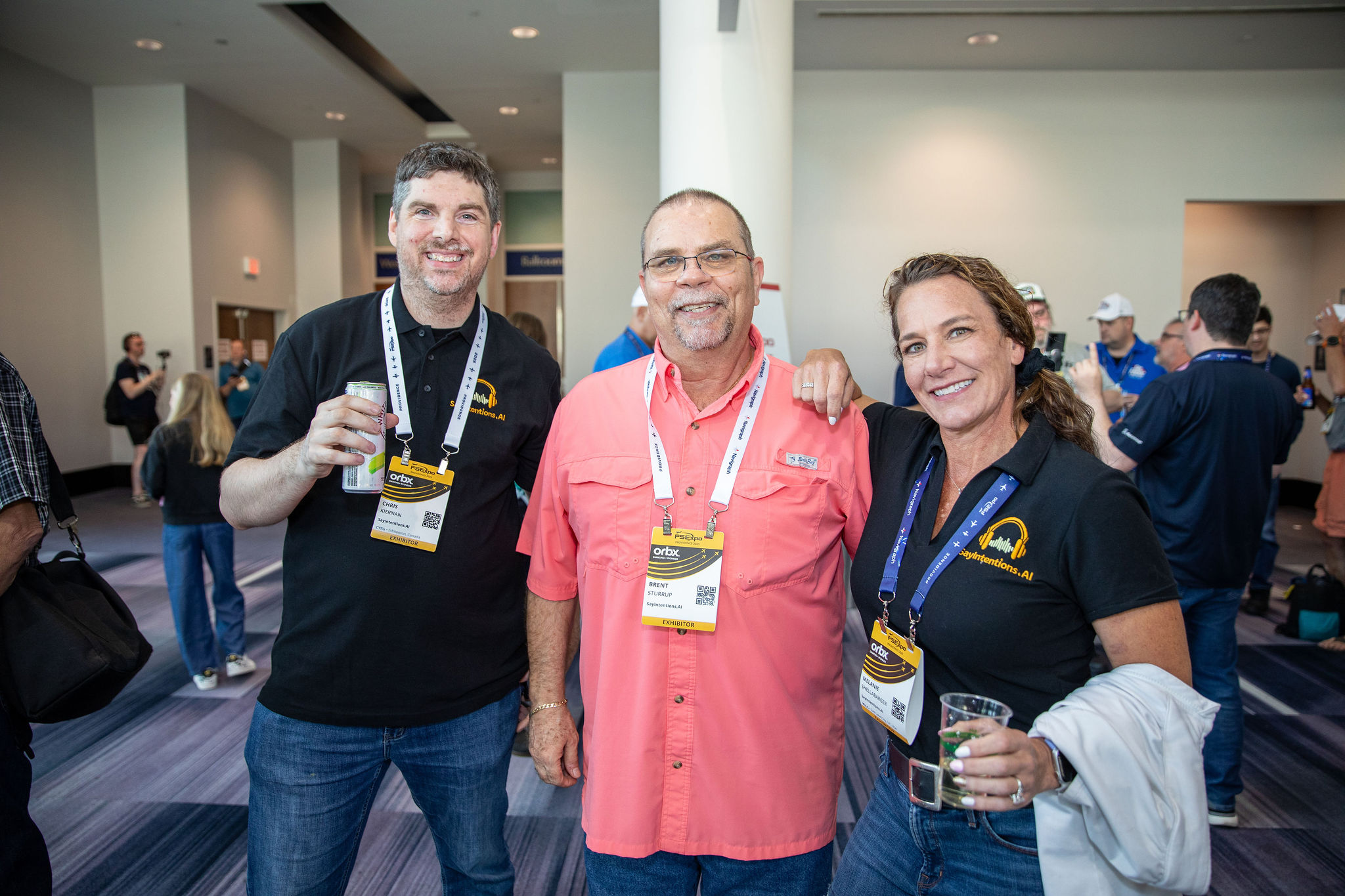 SayIntentions team at FSExpo 2025 during expo interactions