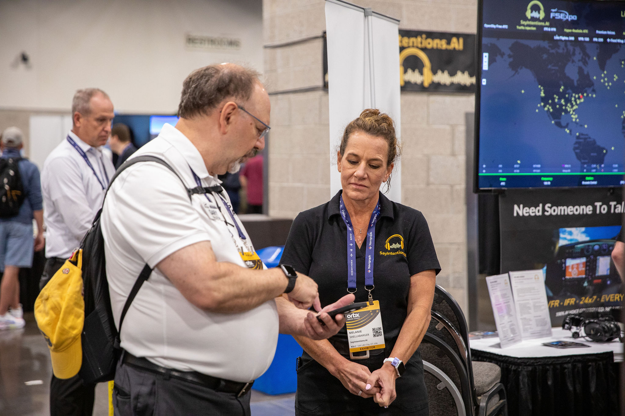 SayIntentions team at FSExpo 2025 during expo interactions