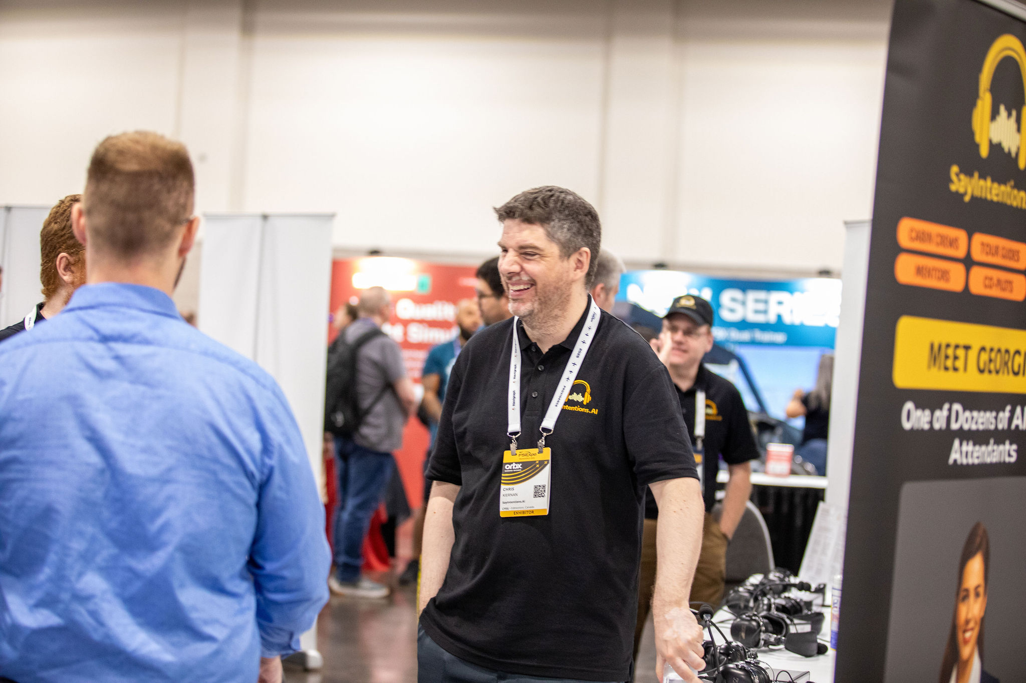 SayIntentions team at FSExpo 2025 during expo interactions