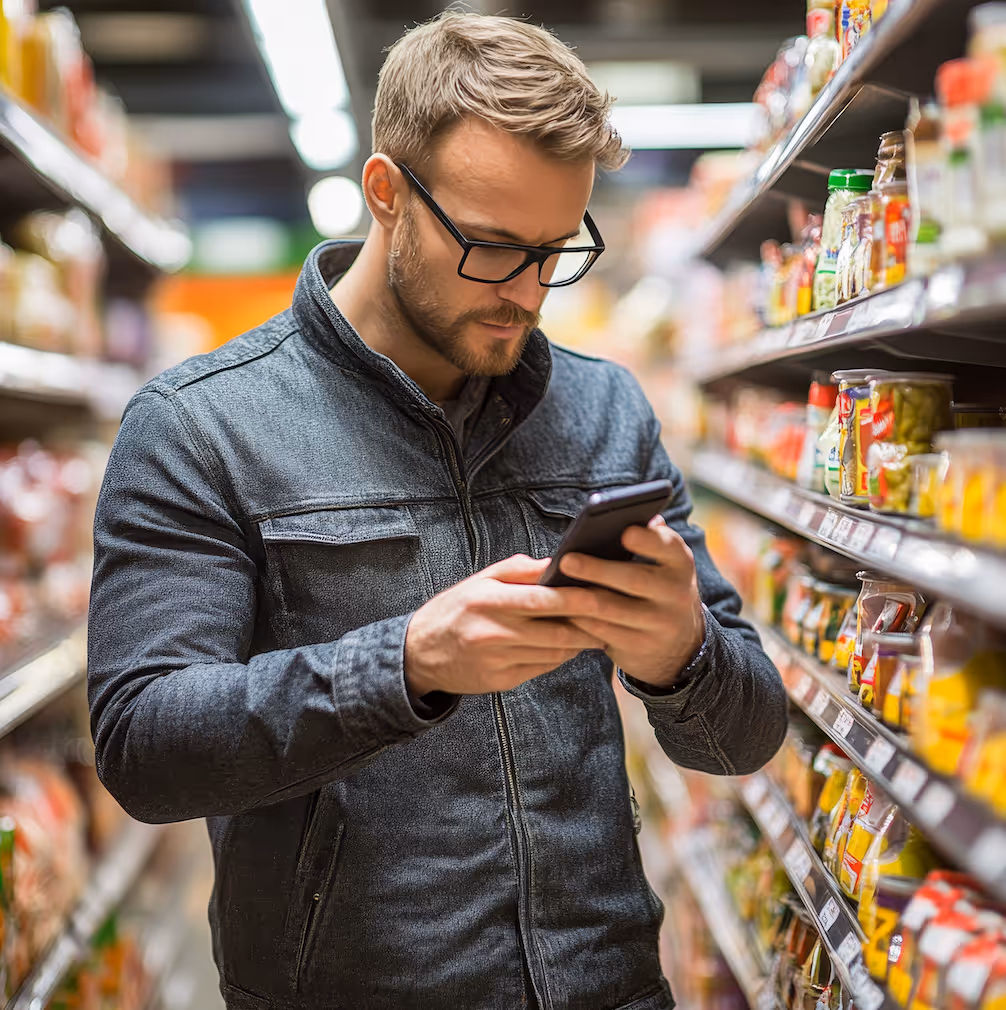 Pilot checking PocketSky on their phone while away from the simulator